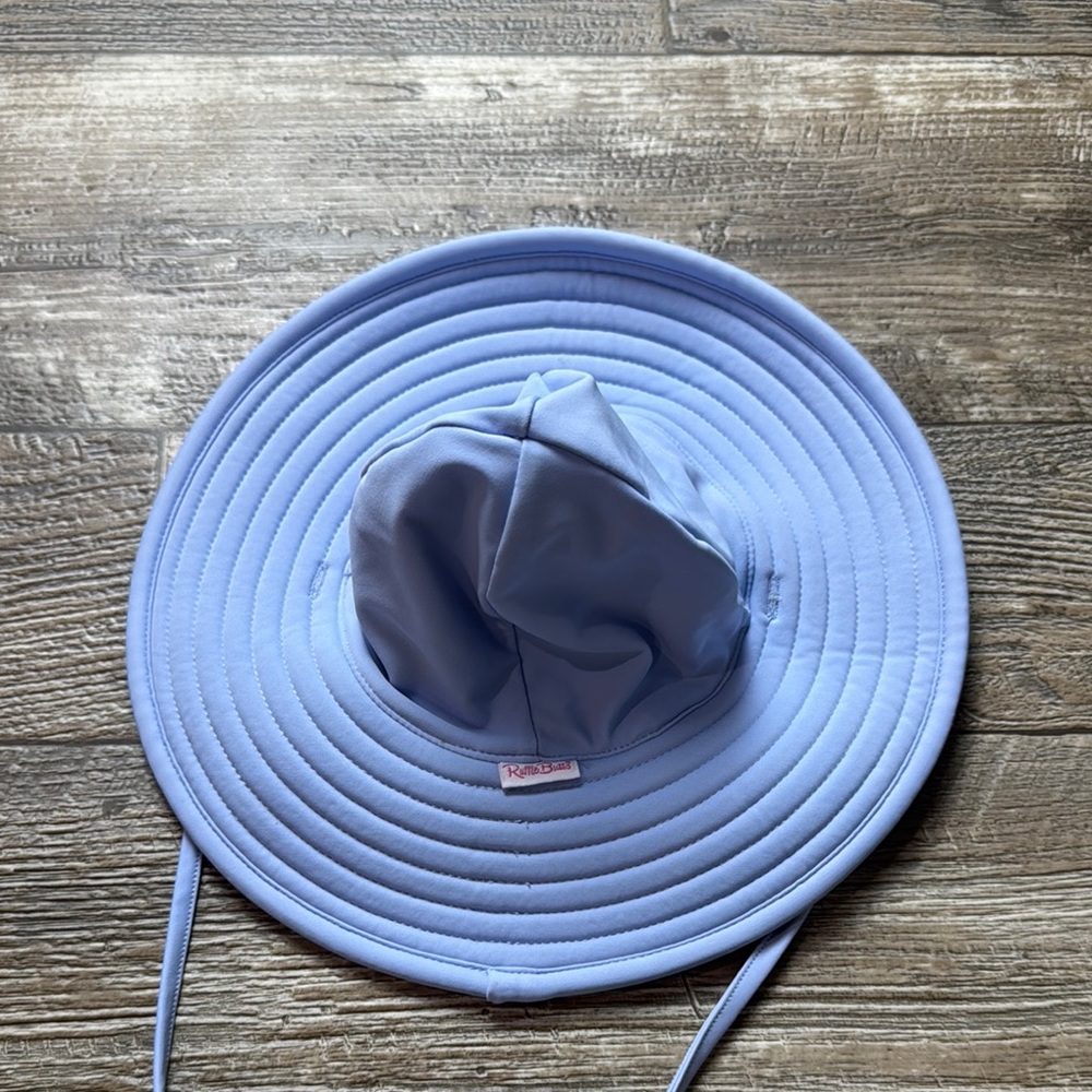 Ruffle Butts Sun Hat Baby Wide Brim Bucket Protective Sunhat, Size 0-12M